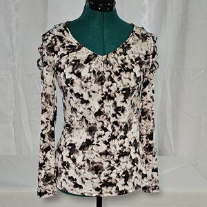 Jennifer Lopez Black & White Print Blouse – Size XS